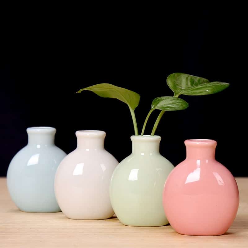Vase décoratif design à fleurs en céramique pour la maison_1