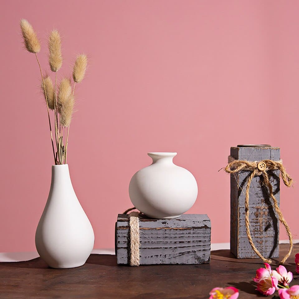 Vase décoratif et simple de style nordique en céramique_1