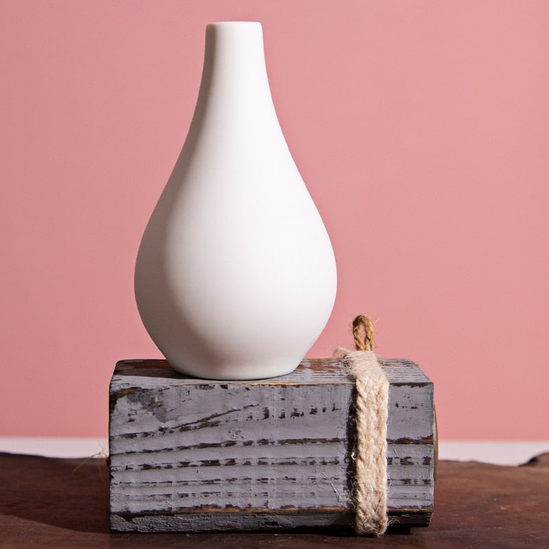 Vase décoratif et simple de style nordique en céramique Goutte d'eau Chine