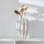 Vase design créatif en céramique caramel pour table_6