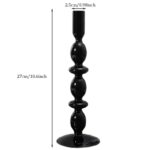 Vase design de style bougeoirs en verre noir pour salon_11