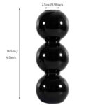 Vase design de style bougeoirs en verre noir pour salon_15