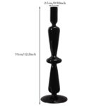 Vase design de style bougeoirs en verre noir pour salon_17