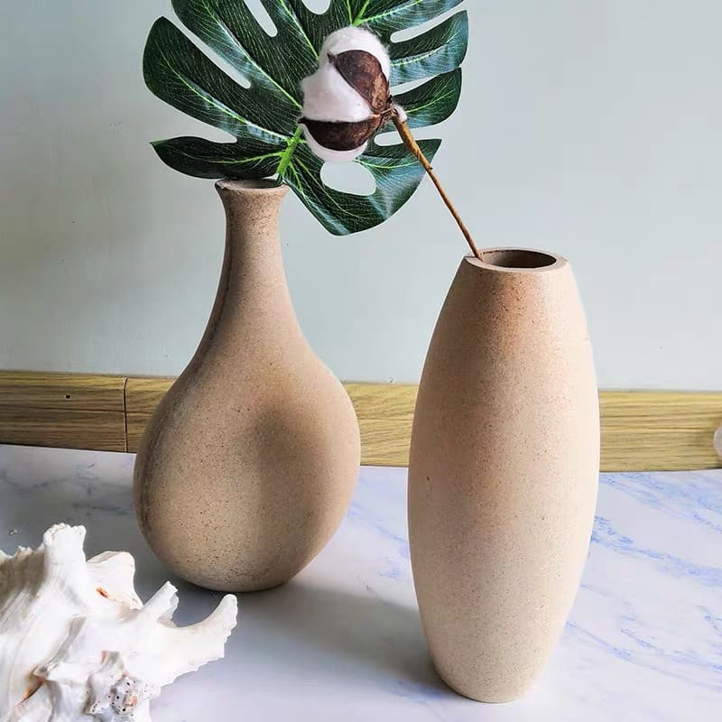 Vase écologique en bois pour décoration de maison_1