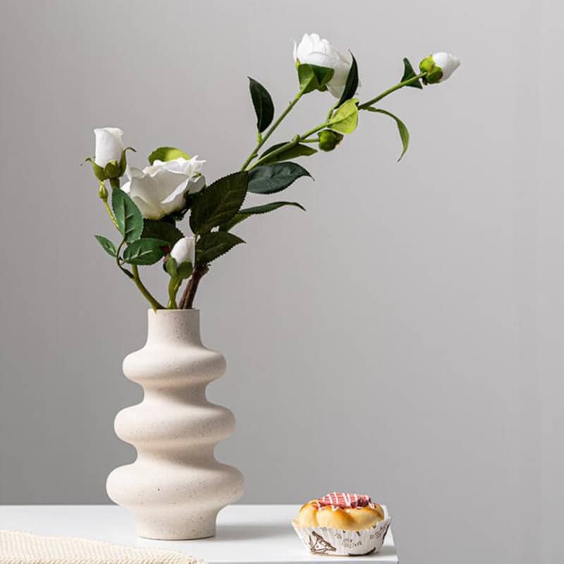 Vase élégant à fleurs en céramique de style nordique_2