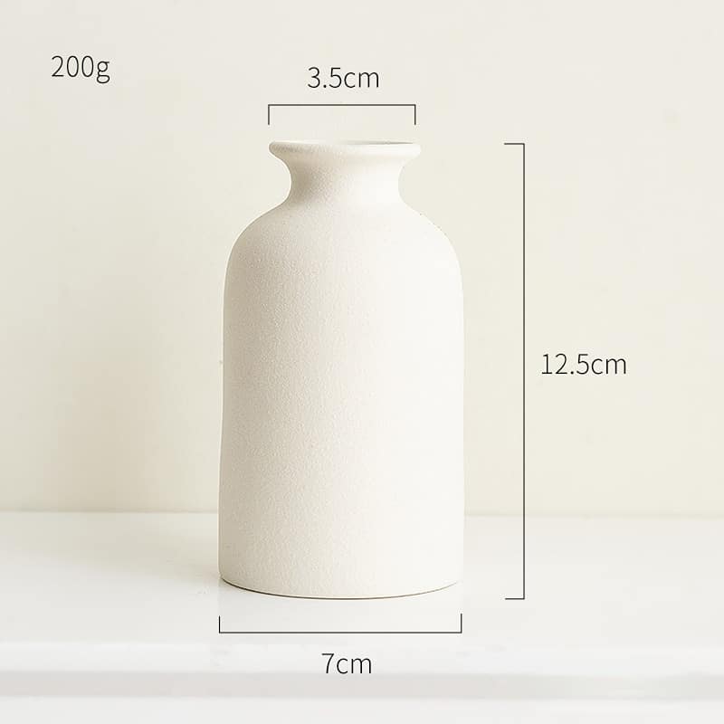 Vase en Céramique Simple de style nordique beige Blanche
