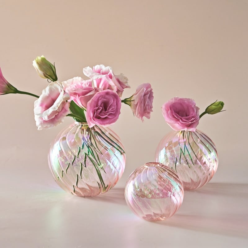 Vase en boule iridescent pour décoration de maison_1