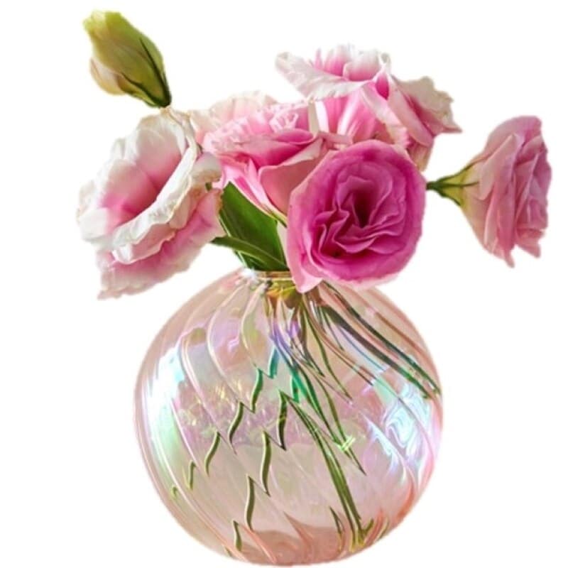 Vase en boule iridescent pour décoration de maison_3