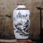 Vase en céramique Vintage chinois traditionnel à motif animal 1m_13