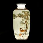 Vase en céramique Vintage chinois traditionnel à motif animal 1m_5