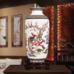 Vase en céramique d'argile blanche de Style chinois classique_5