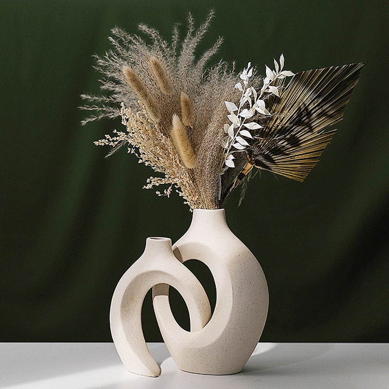 Vase en céramique nordique pour décoration de maison_1