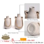 Vase en céramique rustique Beige à 2 pièces_7