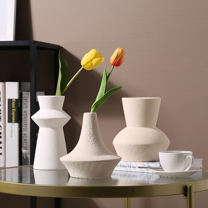 Vase en céramique simple style nordique texture mate IMAGE VARIATION_4