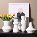 Vase en céramique simple style nordique texture mate IMAGE VARIATION_6