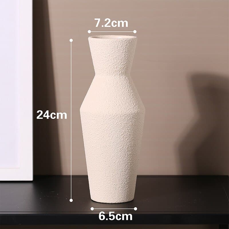 Vase en céramique simple style nordique texture mate IMAGE VARIATION A-3