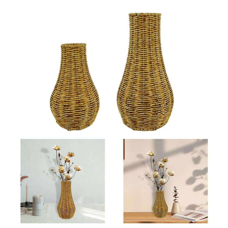 Vase en osier de Style rétro décoratif pour maison_2