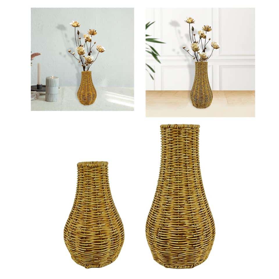 Vase en osier de Style rétro décoratif pour maison_3