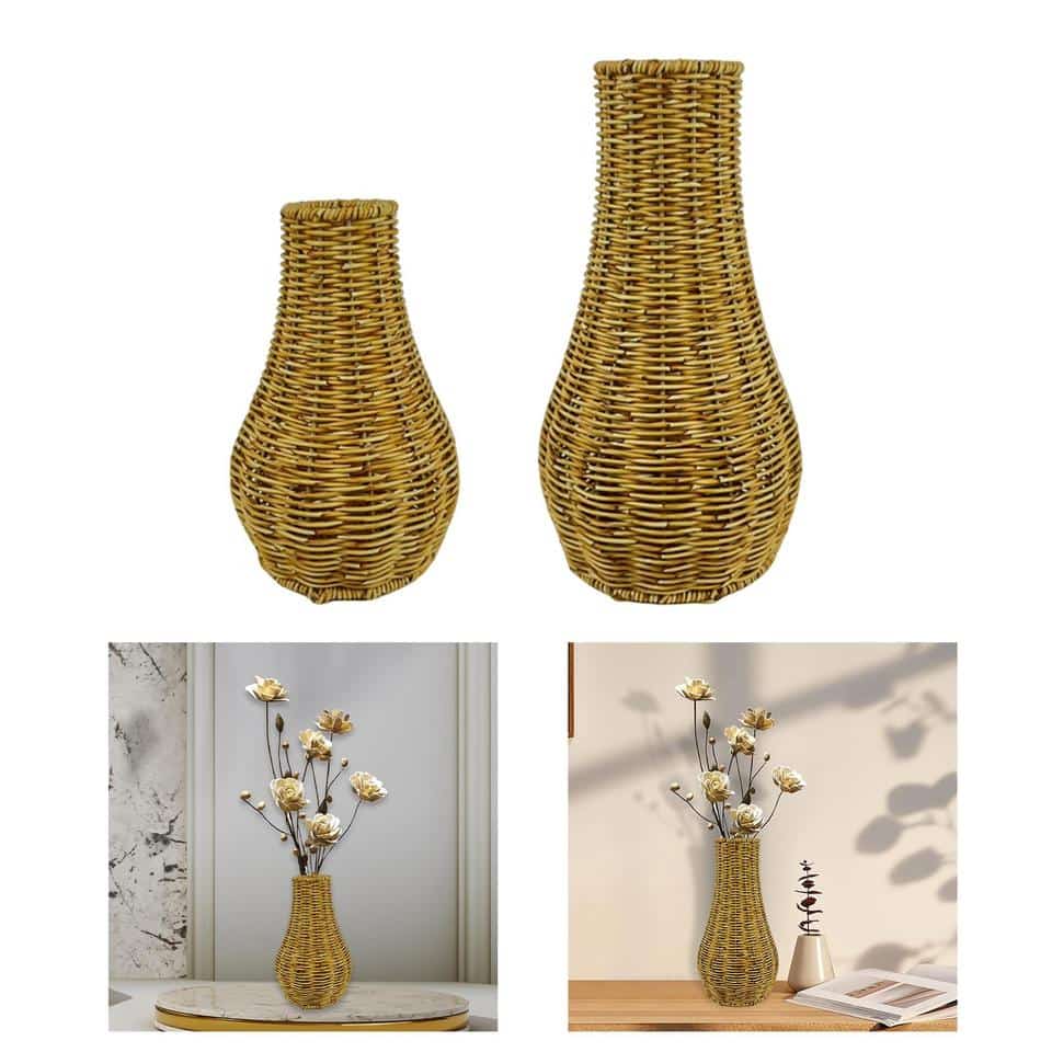 Vase en osier de Style rétro décoratif pour maison_5