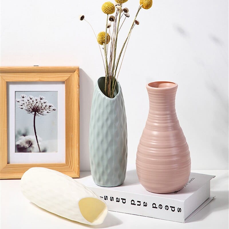 Vase en plastique nordique Simple pour décoration de salon_4