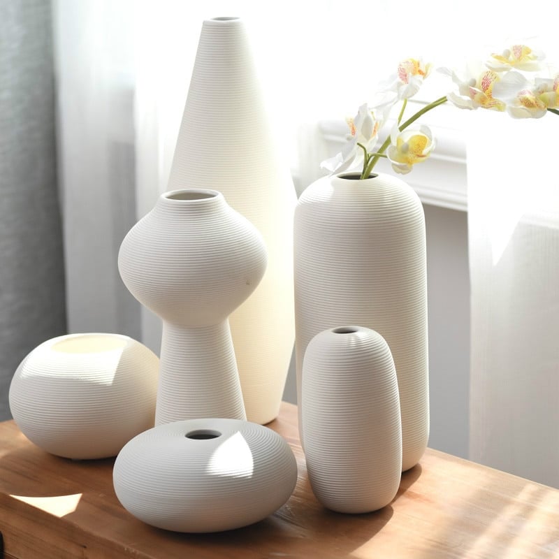 Vase en porcelaine moderne style nordique pour décoration intérieure_1