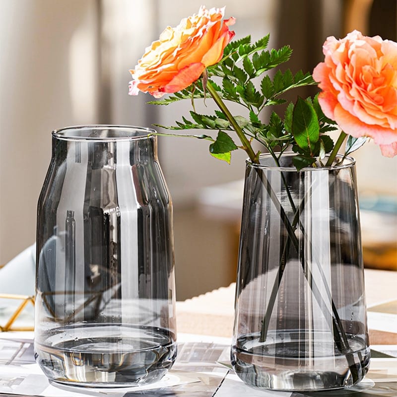Vase en verre nordique avec bouchon liège_1