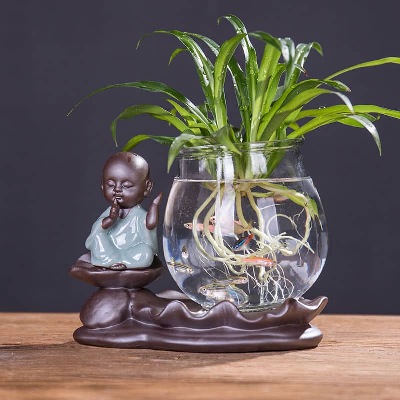 Vase en verre transparent pour décoration de la maison_1