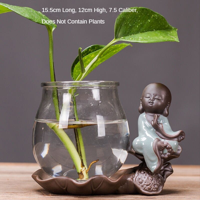 Vase en verre transparent pour décoration de la maison Chine____