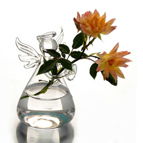 Vase en verre transparente à motif ange pour décoration maison_1