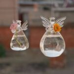 Vase en verre transparente à motif ange pour décoration maison_7