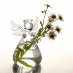 Vase en verre transparente à motif ange pour décoration maison_8