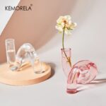Vase en verre transparents pour fleurs en forme de bougeoir_14