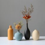 Vase européen de fleurs séchées en céramique pour salon_16