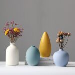 Vase européen de fleurs séchées en céramique pour salon_7