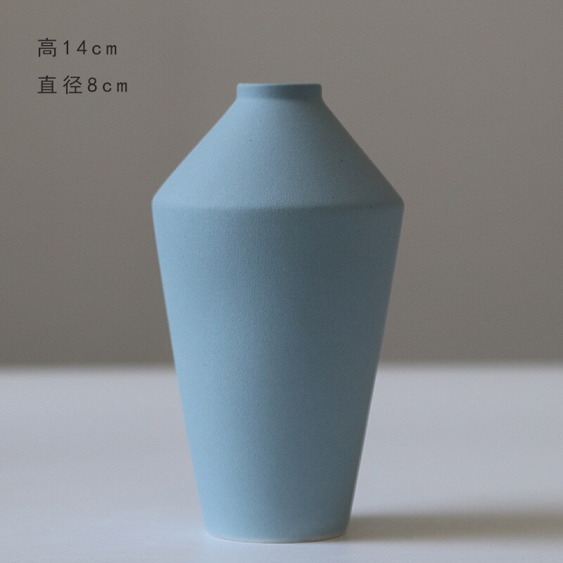 Vase européen de fleurs séchées en céramique pour salon Bleue Chine