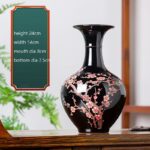 Vase grec avec motif floral en glaçure noire pour les ornements du salon_5