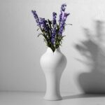 Vase grec de couleur blanc en porcelaine avec corde de chanvre_8