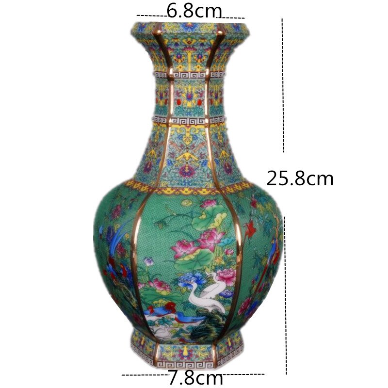 Vase grec de forme hexagonal style rétro pour décoration intérieure_5