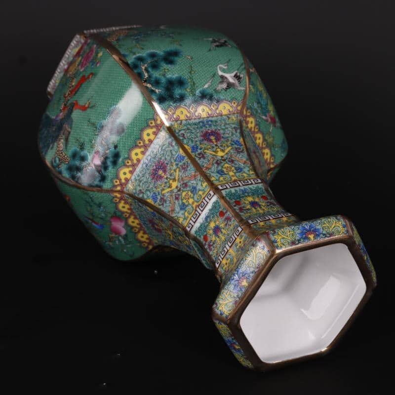 Vase grec de forme hexagonal style rétro pour décoration intérieure_7