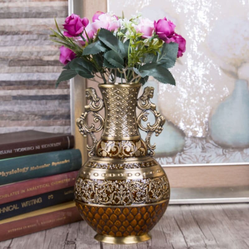 Vase grec style vintage de couleur bronze_2