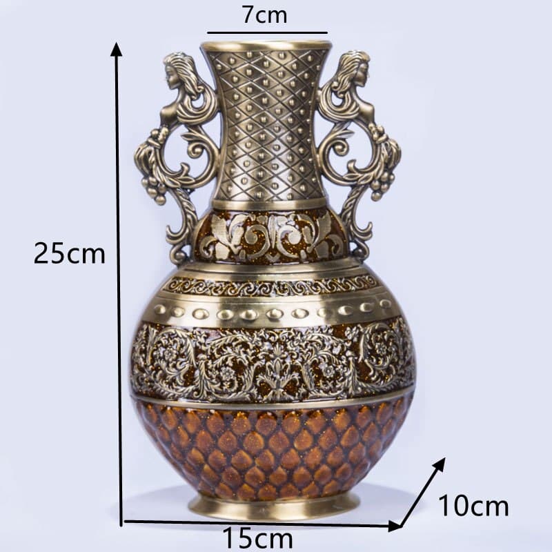 Vase grec style vintage de couleur bronze_3