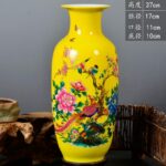 Vase japonais à fleurs de couleur jaune à la mode_10