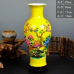 Vase japonais à fleurs de couleur jaune à la mode_13