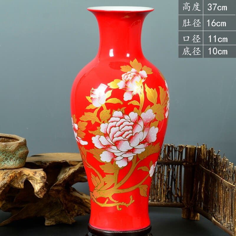 Vase japonais à fleurs de couleur jaune à la mode_4