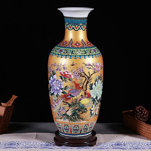 Vase japonais à motif floral style moderne_3