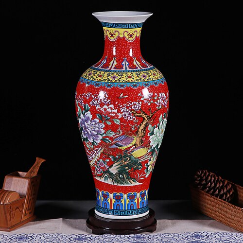 Vase japonais à motif floral style moderne_4