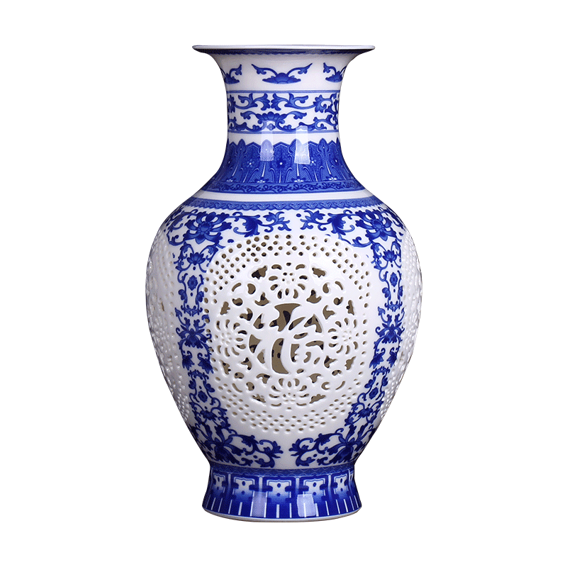 Vase japonais creux en porcelaine pour décoration intérieure_2