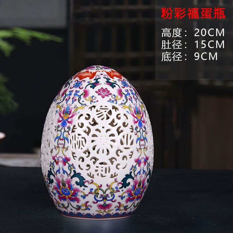 Vase japonais creux en porcelaine pour décoration intérieure_3