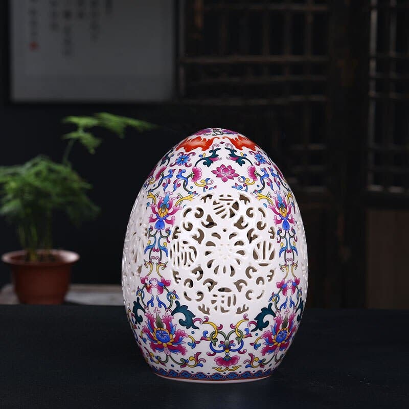 Vase japonais creux en porcelaine pour décoration intérieure_4