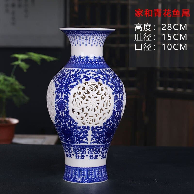 Vase japonais creux en porcelaine pour décoration intérieure_6